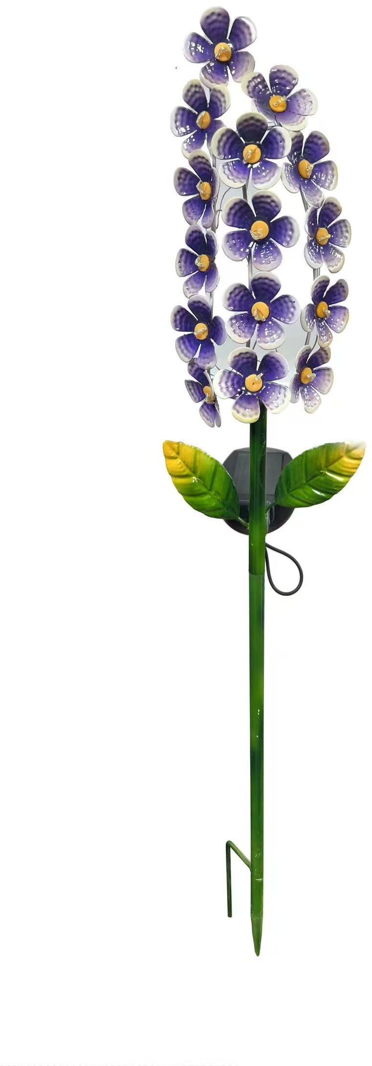 Violette, solarbetriebene Dekorationsleuchte - GALIX - G2622 - Metall - Höhe 65 cm - 15 Mikro-LEDs -
