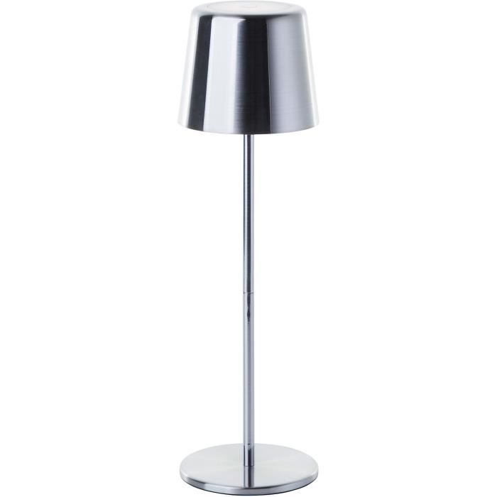Outdoor table lamp - BRILLIANT - XAANA - Rechargeable - Chrome - LED - 2W - 160lm - CCT - DIM - USB 