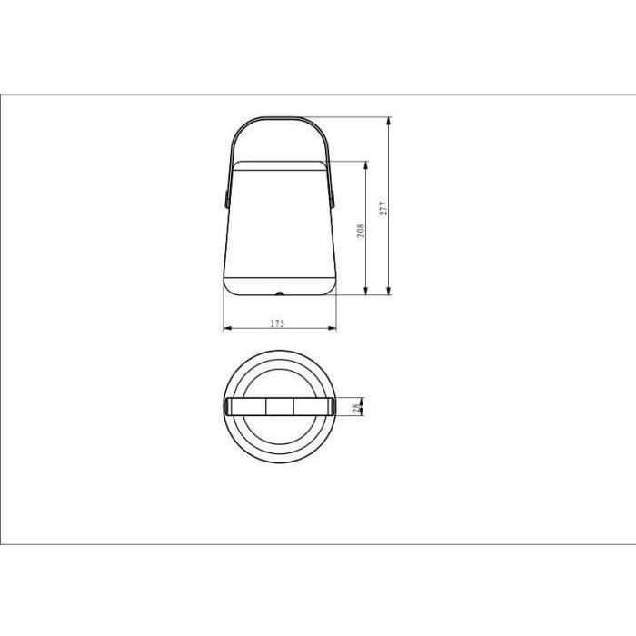 GALIX G4420 rechargeable portable lantern - USB 9 LED - Warm white