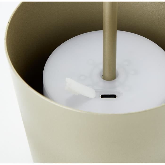 Outdoor table lamp - BRILLIANT - KAAMI - Rechargeable - Matte gold - LED - 2W - 310lm - 3000K - DIM 