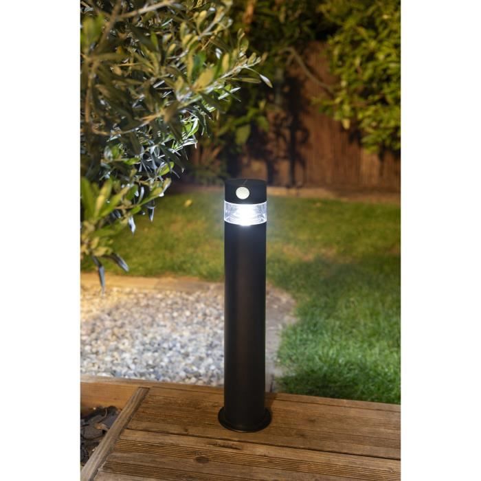 Solar bollard - GALIX - G4585C - High brightness - Stainless steel with detector - H50 cm - 150 Lume