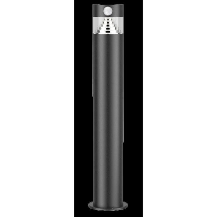 Solar bollard - GALIX - G4585C - High brightness - Stainless steel with detector - H50 cm - 150 Lume