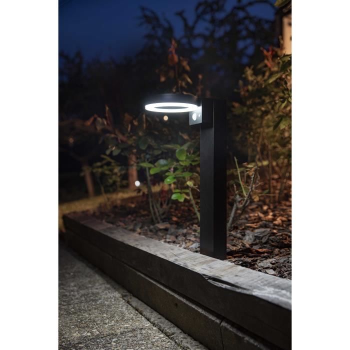 Solar bollard - GALIX - G4590B - Very bright - Stainless steel (Wall light option) with detector - H