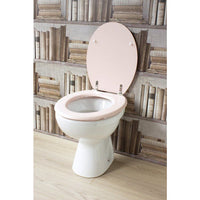 GELCO DESIGN Toilet seat Dolce - Stainless steel hinges - Molded wood - Rose crystal