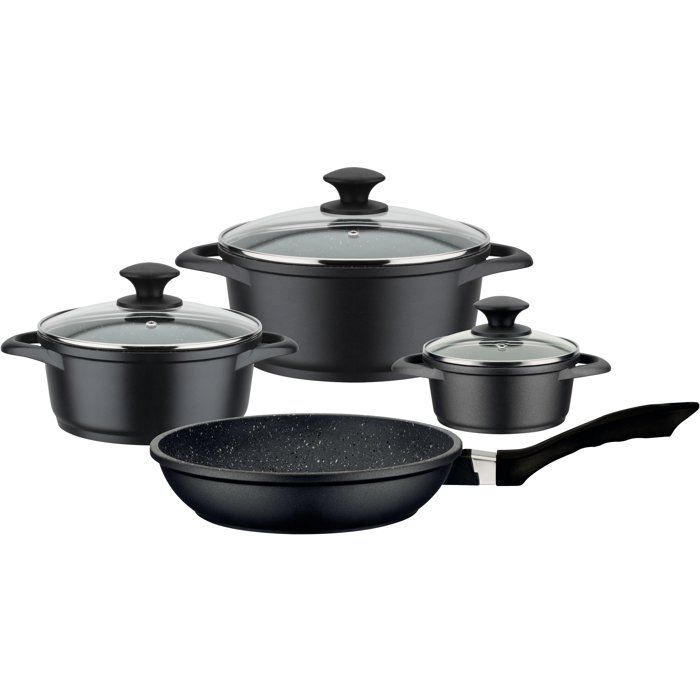 Kochgeschirr-Set  Geeignet für alle Herdarten, inklusive Induktion  GSW  GOURMET GRANIT  Massive