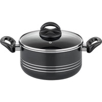 Kochtopfset - Induktion - GSW - MILANO NERO - 15-teilig - Massives Aluminium - Schwarz