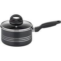 Kochtopfset - Induktion - GSW - MILANO NERO - 15-teilig - Massives Aluminium - Schwarz