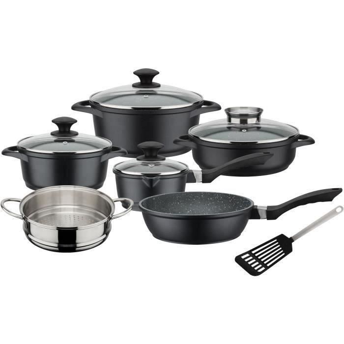 GSW - 414562 - Battery - Aluminum Forged Massive GOURMET GRANITE - 10pcs - Induction - VITAFLON GRAN