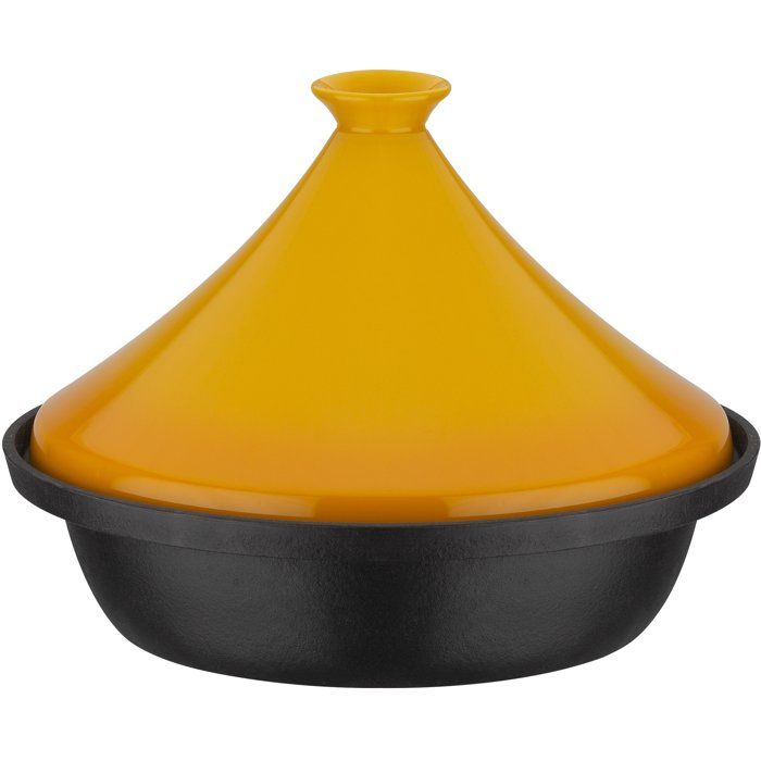 Tajine  GSW  717434  Ø 30 cm  Massives Gusseisen  Induktionsgeeignet  Keramikdeckel  Schwarz/