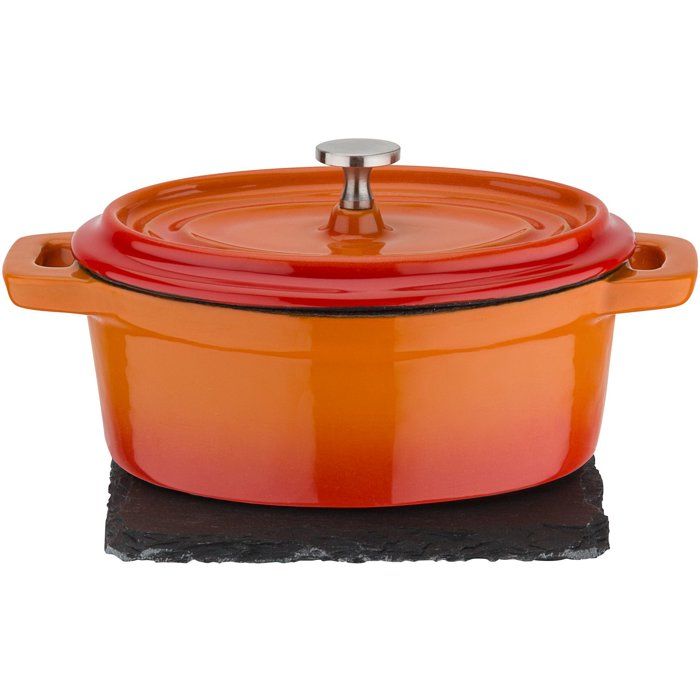 Mini-Auflaufform  GSW  718356  Massives Gusseisen  Induktionsgeeignet  Orange
