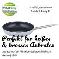 Professional frying pan - GSW - PRO BASIC - 36 cm - Induction - Thick forged aluminum - Gastronomy q