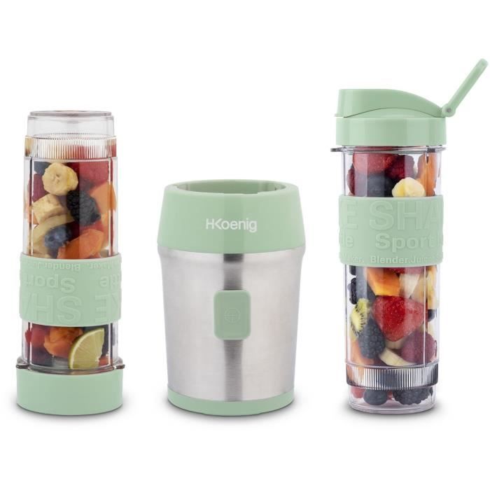 Mini blender - SMOO18 - 300 W - 570 mL - Pastel green - 2 bottles included