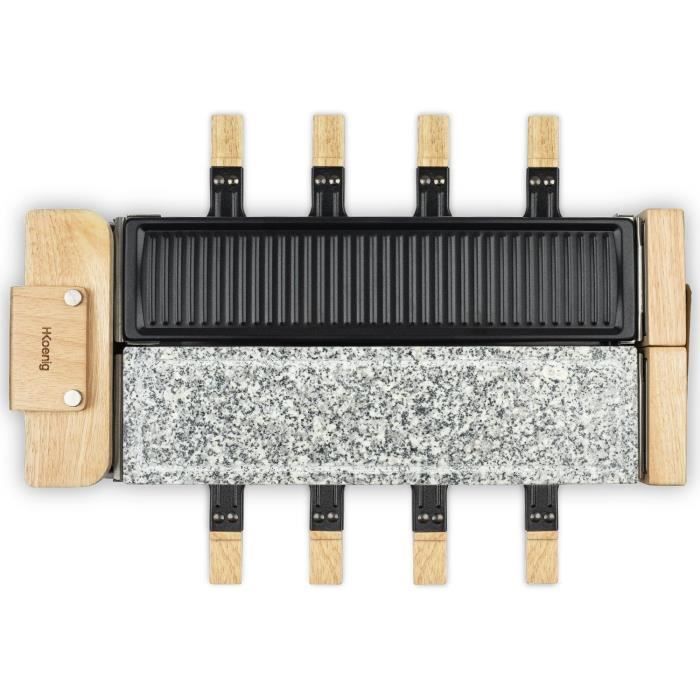 3 in 1 raclette machine WOD360 HKoeNIG: raclette + cooking stone + grill - 8 people - Cooking surfac