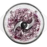 Mini electric chopper - H.Koenig - LEO8 - 320 W - 1 L glass bowl - Stainless steel blades - Matt bla