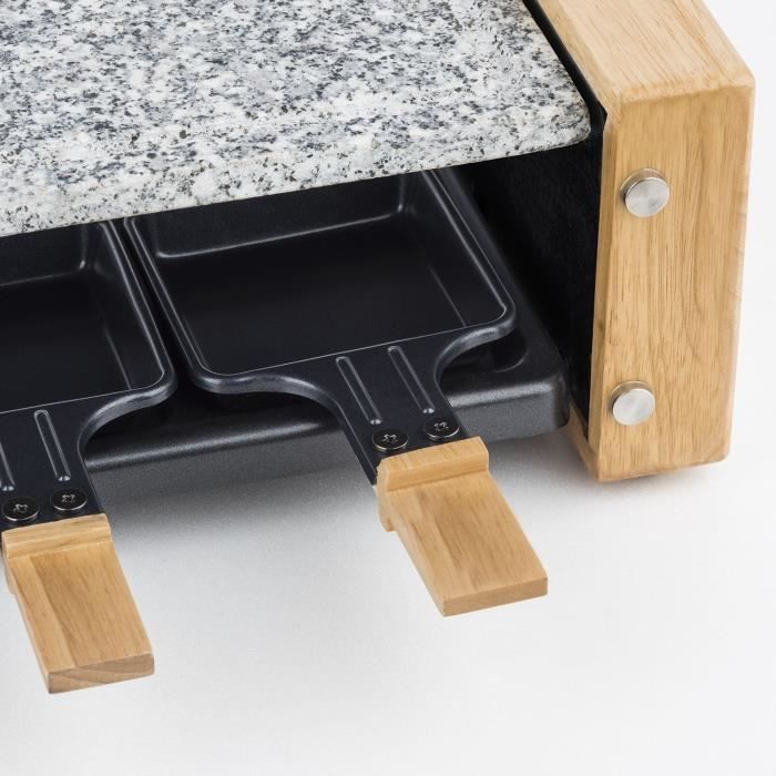 HKoeNIG raclette/grill appliance - 8 people - Wooden design - Cooking surface 38x19.5 cm - Power 120