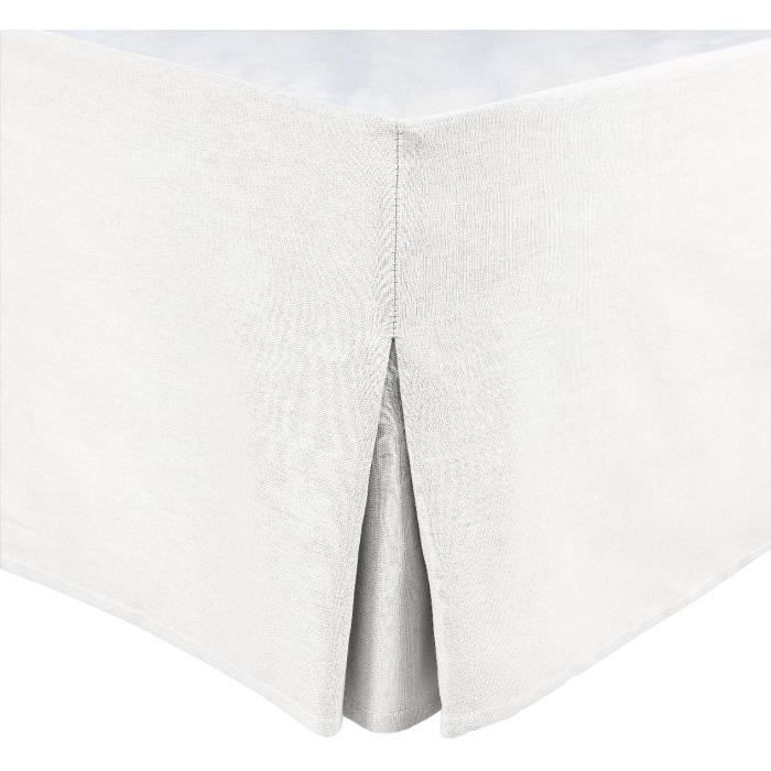 Boxspringbezug - HOME LINGE PASSION - 160 x 200 cm + 30 cm - Weiß