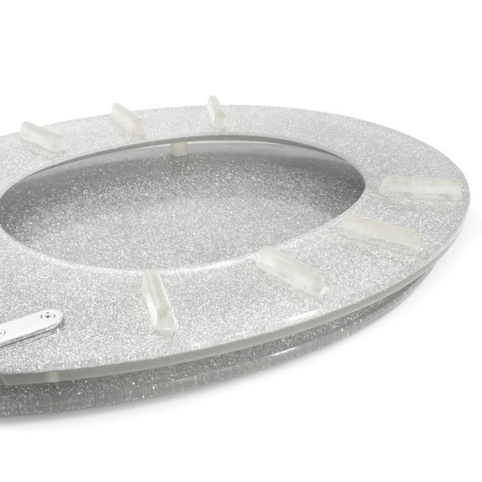 Toilettensitz - GELCO DESIGN - Magnetische Absenkautomatik - Glitzerndes Grau