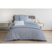 HOME LINGE PASSION Luxor duvet set - 1 duvet cover 220 x 240 cm + 2 pillowcases 65 x 65 cm - Blue an