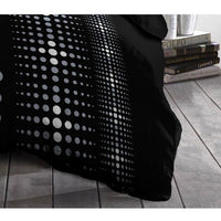 Steevy microfiber duvet set - 1 duvet cover 240x260 cm + 2 pillowcases 63x63 cm - black - Home Linen