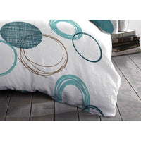 HOME LINGE PASSION Audace duvet set - duvet 240 x 260 cm + 2 pillowcases 63x63 cm - Duck blue