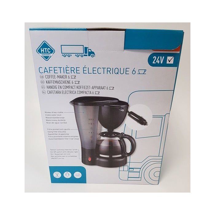 Filter coffee maker - 6 cups - power supply via 24V cigarette lighter