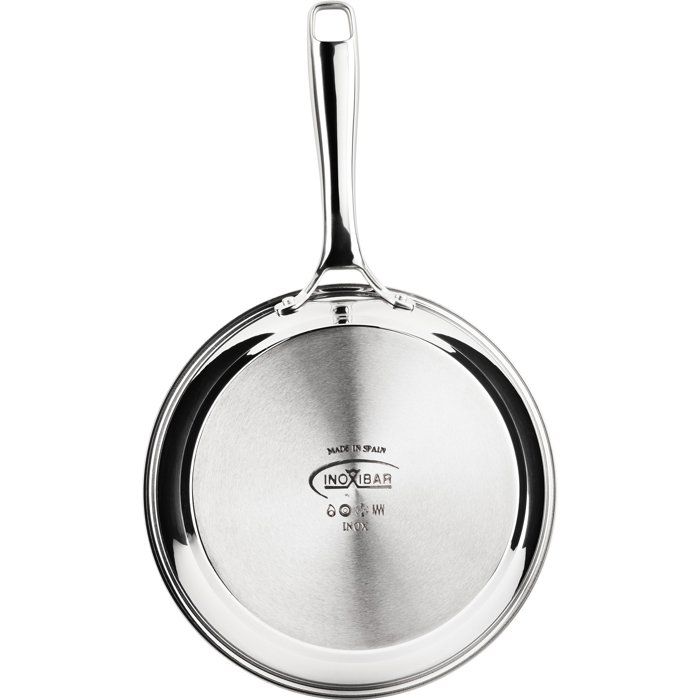 Bratpfanne - INOXIBAR - Ø 28 cm - Ergonomischer Griff - Geeignet für alle Herdarten, inklusive Induk
