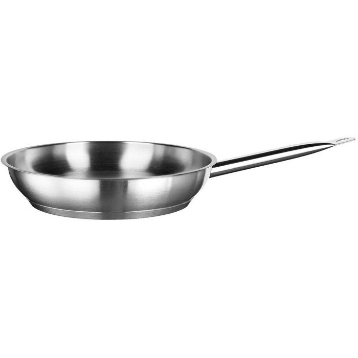 INOXIBAR Poele Stainless Steel Professional Line - No anti-stick - Ø 26 cm - Gray - All heat sources