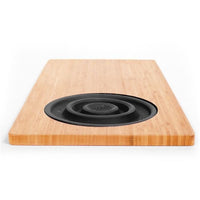 JOCCA - 1633N - Bamboo Cutting Board with Strainer - Black