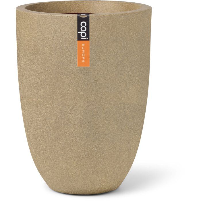Elegante, niedrige Vase  CAPI EUROPE  Glatt NL  26 x 36 cm  Beige