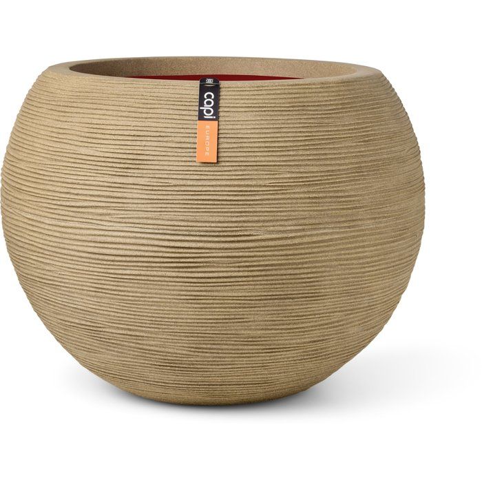 Kugelvase  CAPI EUROPE  Rib NL  40 x 32 cm  Beige