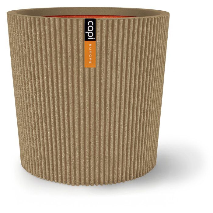 Konische Vase  CAPI EUROPE  Groove NL  45 x 41 cm  Beige