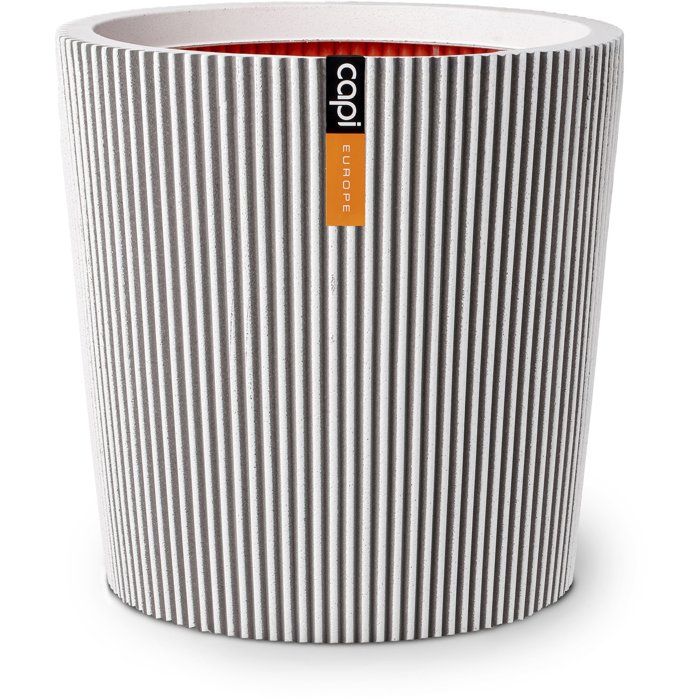 Konische Vase - CAPI EUROPE - Groove NL - 45 x 41 cm - Elfenbein