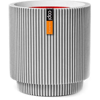 Zylindervase - CAPI EUROPE - Groove NL - 36 x 38 cm - Elfenbein