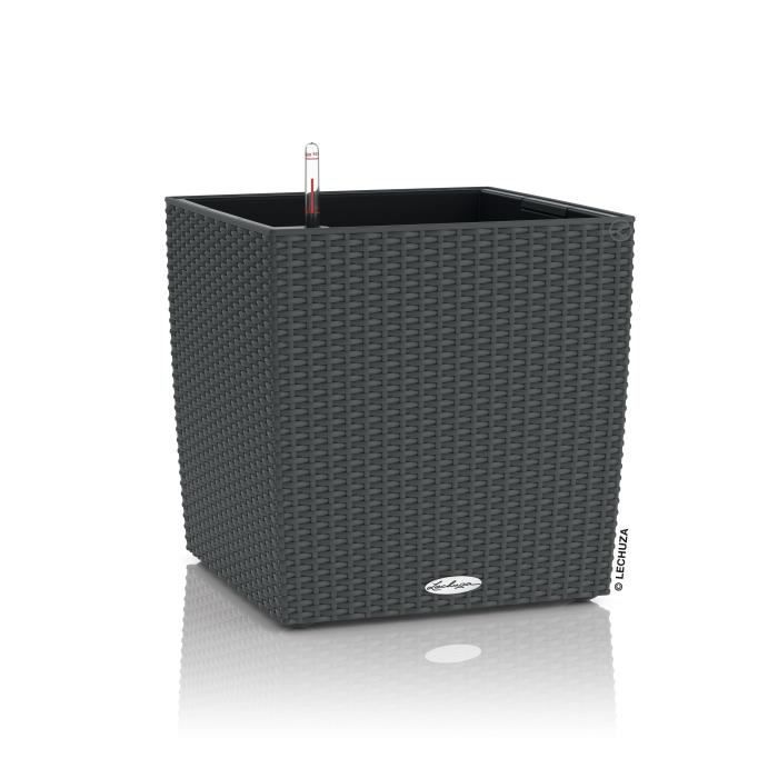 Planter - Cube cottage 30 - Complete kit - Granite - 12 L - LECHUZA