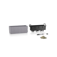 LECHUZA Jardiniere - Balconera Stein 50 - 50×19×19 cm - Komplettset - Steingrau - 8 L