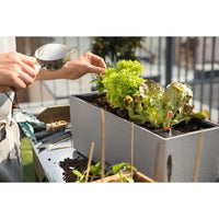 LECHUZA Jardiniere - Balconera Stein 50 - 50×19×19 cm - Komplettset - Steingrau - 8 L