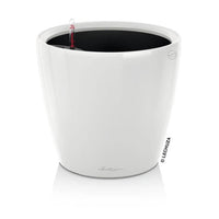 Planter - LECHUZA - CLASSICO Premium 21 LS - Glossy white - Automatic watering - Indoor/outdoor