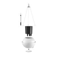 LECHUZA Blumentopf - BOLA Farbe 32 - Ø 32 × 25 - Komplettset - Weiß - 3 L