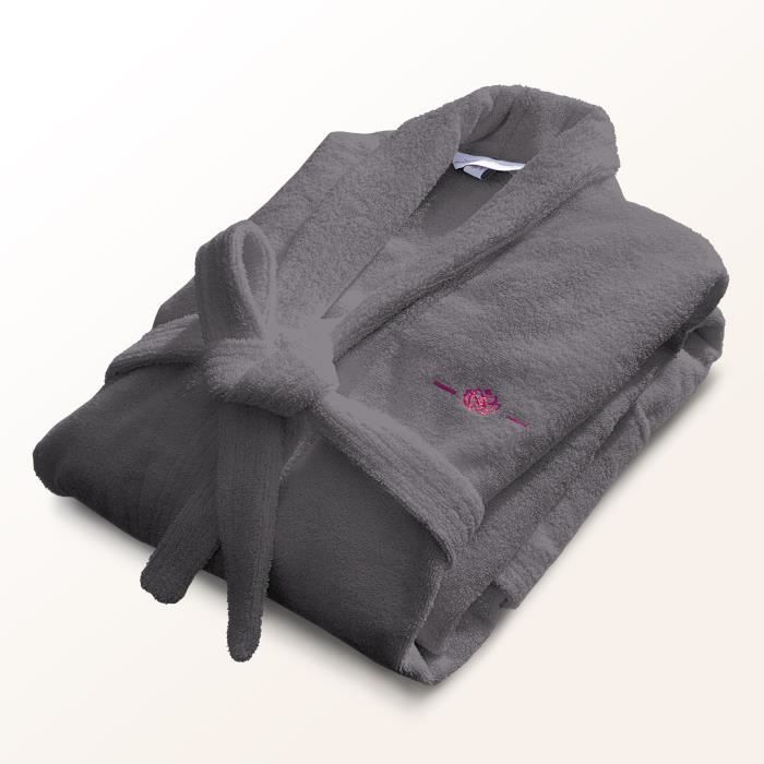 Bademantel  BADEZEIT  Größe S  100 % Baumwolle, 500 g/m²  Weich, saugfähig, Unisex  Dunkelgrau