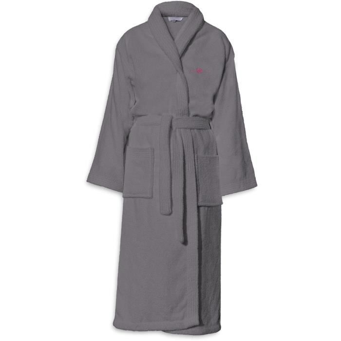 Bademantel  BADEZEIT  Größe M  100 % Baumwolle, 500 g/m²  Weich, saugfähig, Unisex  Dunkelgrau