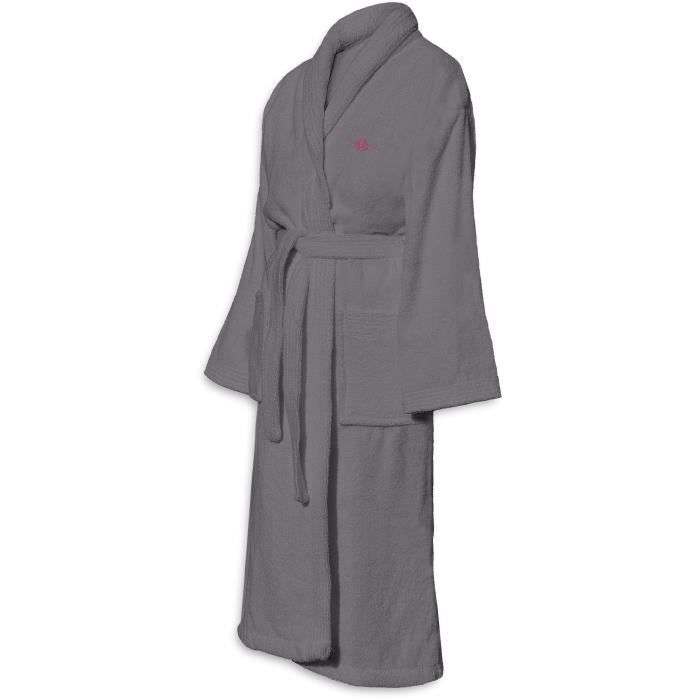 Bademantel  BADEZEIT  Größe M  100 % Baumwolle, 500 g/m²  Weich, saugfähig, Unisex  Dunkelgrau