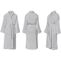 Bademantel  BADEZEIT  Größe M  100 % Baumwolle (500 g/m²)  Weich, saugfähig, Unisex  Hellgrau
