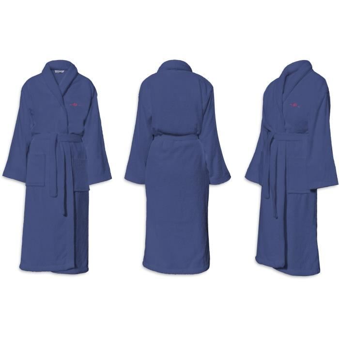 Bademantel  BADEZEIT  Größe L  100 % Baumwolle (500 g/m²)  Weich, saugfähig, Unisex  Blau