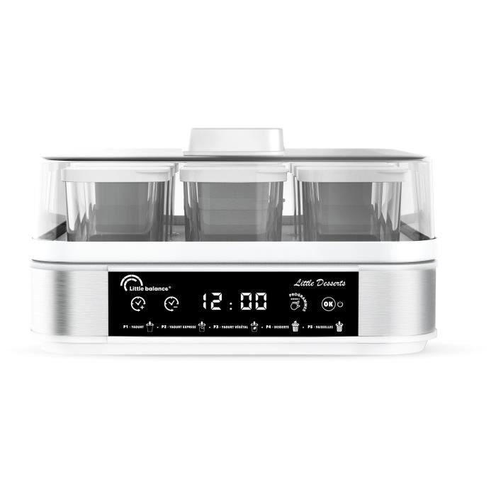 LITTLE BALANCE Joghurtbereiter  Kleines Dessert  Fassungsvermögen 9 Becher à 145 ml  5 automatisc
