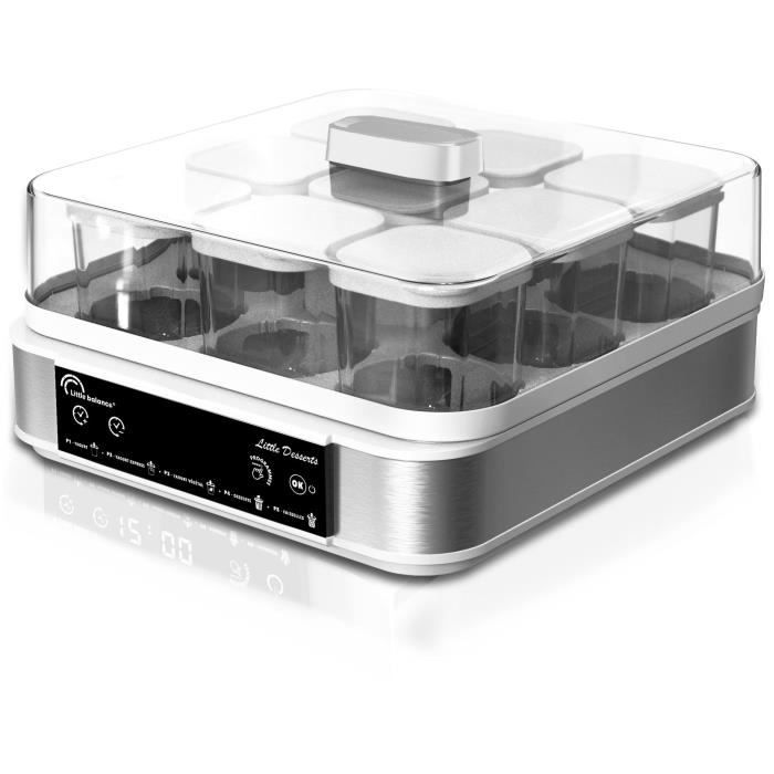 LITTLE BALANCE Joghurtbereiter  Kleines Dessert  Fassungsvermögen 9 Becher à 145 ml  5 automatisc