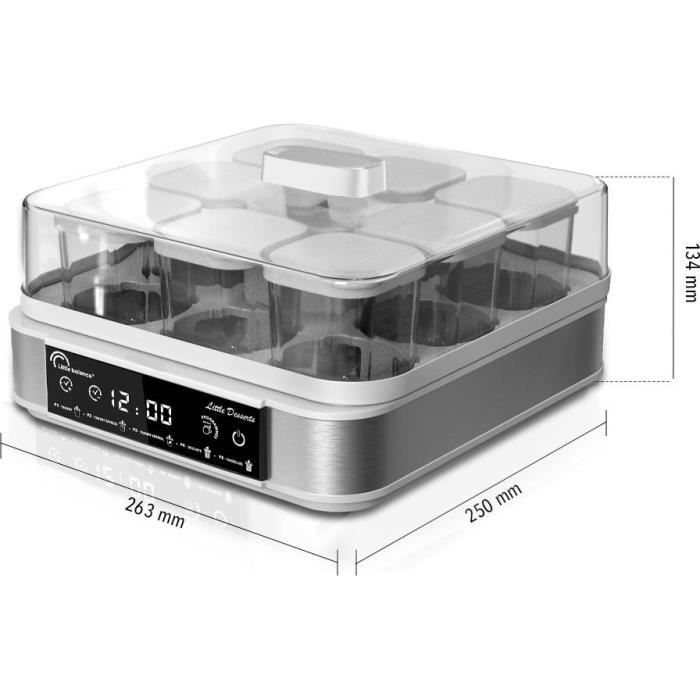 LITTLE BALANCE Joghurtbereiter  Kleines Dessert  Fassungsvermögen 9 Becher à 145 ml  5 automatisc