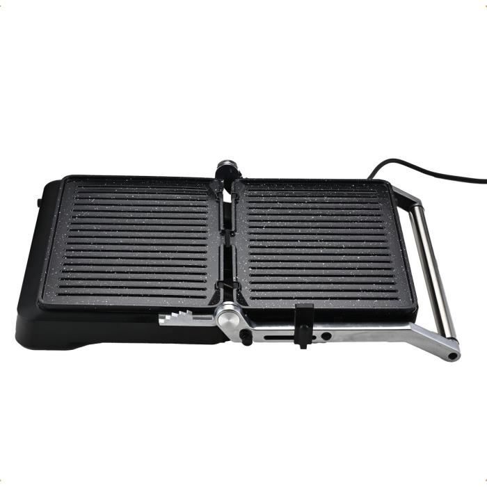 Meat grill - LITTLE BALANCE - 8734 - 2000 W - 6 positions - Aluminum / Black