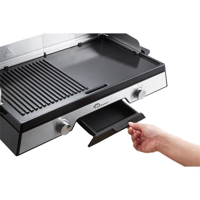 LITTLE BALANCE electric griddle - 8735 - 50x30cm cooking surface - PFAS-free microceramic coating - 