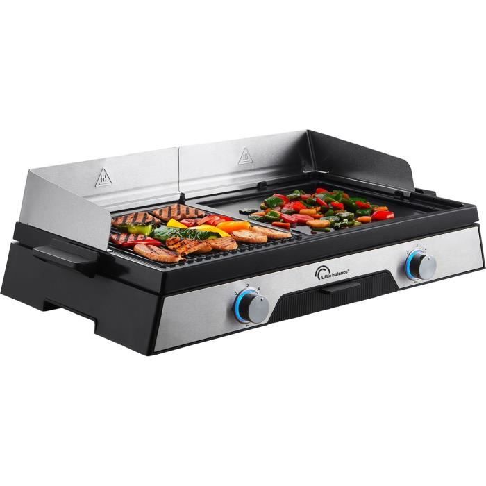 LITTLE BALANCE electric griddle - 8735 - 50x30cm cooking surface - PFAS-free microceramic coating - 