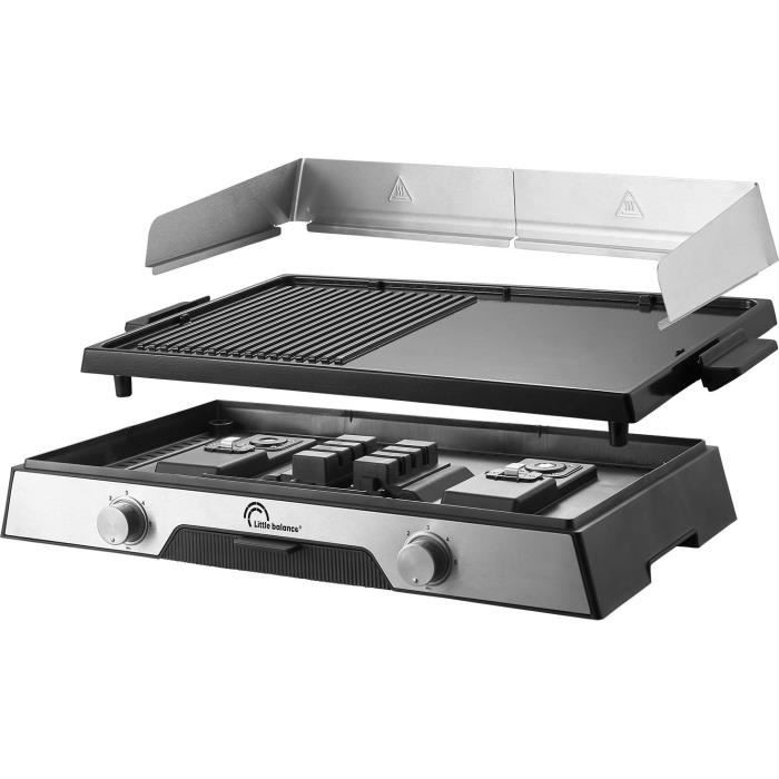 LITTLE BALANCE electric griddle - 8735 - 50x30cm cooking surface - PFAS-free microceramic coating - 